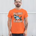 thumbnail image 3 of Tee Hunt Daddy Shark Funny Father's Day T-Shirt Funny Dad Grandpa Men's Tee, Orange, 4X-Large, 3 of 5
