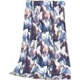 thumbnail image 2 of Manta de franela con estampado de animales y caballos, ideal como regalo para niñas y mujeres, para sofá, cama, sofá, decoración ligera y suave para todas las estaciones, 50 x 40 pulgadas, 2 of 7