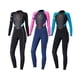 thumbnail image 5 of Traje de baño multicolor cuello redondo de una pieza de manga larga de una pieza conjunto de snorkel ajustable traje de baño elástico ajustable ropa de baño 3mm azul m sidaley OD017102-10, 5 of 7