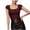 Wine, variant on Women Summer Tops Square Neck Lace Backless Casual Lounge Shirts Built-In Bra Soft Slim Fit Trendy Blouses Black L