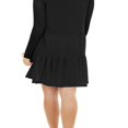 thumbnail image 3 of Women Casual Spring Ruffle Hem Long-Sleeved Casual One-Piece A Line Solid Swing Mini Dress, 3 of 6
