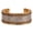 Braided two tone floral 1, variant on By Touchstone Indian Hand Hammered Elephant Jewelry Bracelet In Gold Silver Tones For Women.