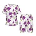 thumbnail image 1 of Fotbe Orchids Flowers Pijama Estampada de 2 Piezas para Niños – Ropa de Dormir de Manga Corta Cómoda para Niños y Niñas, Camiseta y Shorts de Algodón-XX-Large, 1 of 6