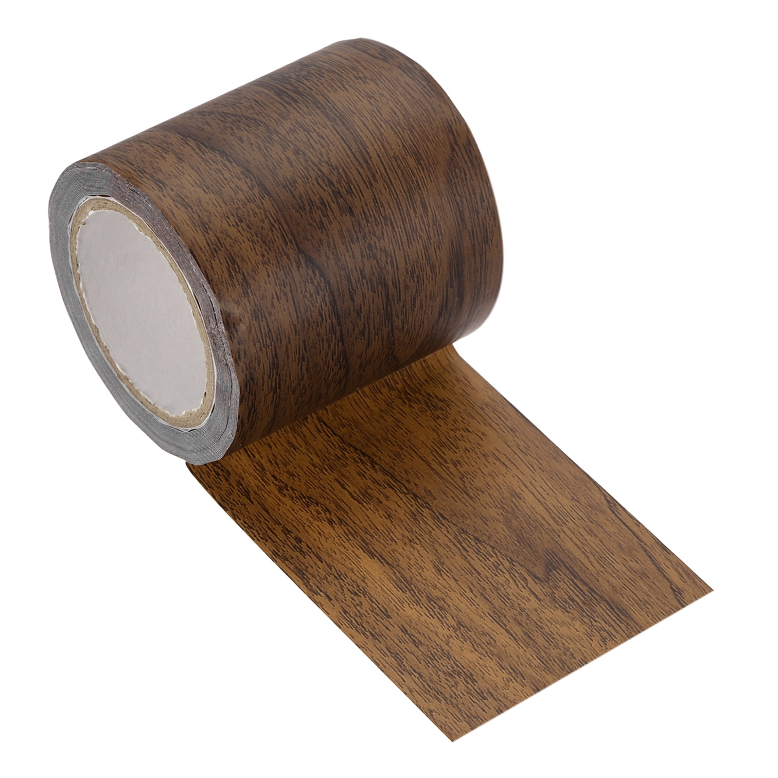 Uxcell Wood Grain Repair Tape 57mm x 4.57m Self Adhesive Wood Grain Colored Duct Tape Waterproof Repair Patch for Furniture Floor Scratch Fix Baseboards DIY Decor Dark Pine