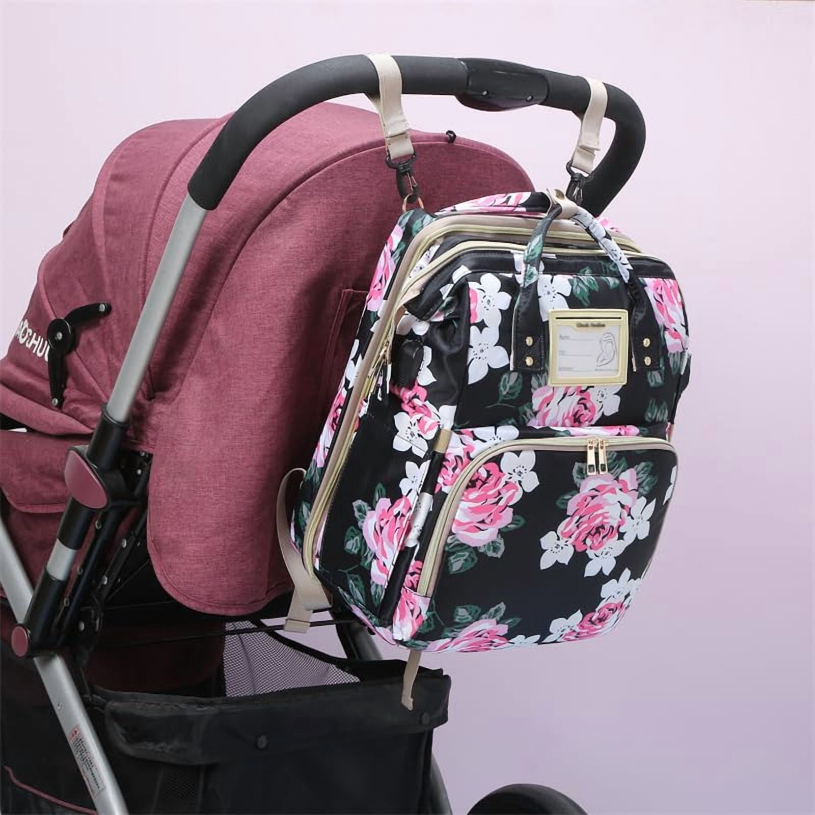 Diaper Bag Backpack with Changing Station, Foldable for Bady Toddler, 3 in 1 Large Capacity Newborn Essentials Organizer with Stroller Hook for Girls and Boys