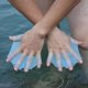 thumbnail image 2 of Aletas de mano de natación Unisex, fajas de silicona tipo RANA, guantes de buceo, paleta, accesorios de herramientas para deportes acuáticos, 1 par, 2 of 4