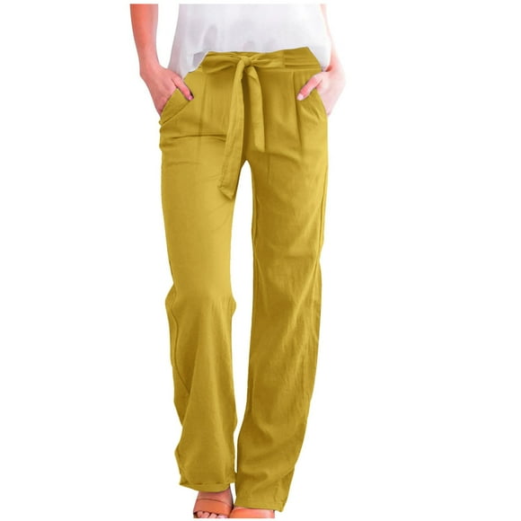 HNMKIU Women's Casual Trousers Comfortable Elastic Waist Pants for Daily Wear Versatile Loose Fit Workout Bottoms for Effortless Style and Movement