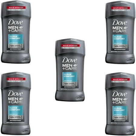 5 Pack Dove Men+Care Clean Comfort Antiperspirant 2.7 Oz Each
