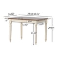 thumbnail image 3 of GDF Studio Broughton Rustic Wood Dining Table with Extendable Leaf, Dark Oak and Antique White, 3 of 13