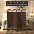 thumbnail image 2 of Red Lantern 5 1/2 ft. Tall Fiber Weave Room Divider - Dark Mocha - 4 Panel, 2 of 6