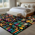 thumbnail image 4 of Colorful Cartoon Area Rug 5x8 FT, Non Slip Bedroom Throw Carpet, Funny Flowers Guitar Animals Ethnic Art Washable Soft Floor Carpet Non-Shedding Rug for Living Room Nursery Dorm Office, 4 of 9