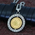 thumbnail image 3 of Spinning Viking Valknut Necklace Stainless Steel Odin Raven Runes Pendant, 3 of 5