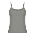 thumbnail image 3 of Rciityk Women Spaghetti Strap Tank Top Summer Round Neck Solid Color Slim Fitted Camisole - Summer Savings Clearance, 3 of 5