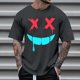 thumbnail image 2 of Camisetas de Cuello de la Tripulación de los Hombres de Poliéster Impreso en Seco Rápido, Cuello Redondo de Corte 3D para Gimnasio, Carrera, Ciclismo Y Ocasional, 2 of 4