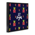 thumbnail image 3 of Stupell Industries Contemporary Hey Sugar Candy Bear Black Floating Frame Canvas Art, 25 x 25, by Amelia Noyes, 3 of 8