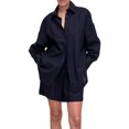 thumbnail image 2 of Nituyy 3Pcs Female Suitset, Solid Color Lapel Long Sleeve Button-Down Shirt+ Halter Neck Vest+ Shorts, 2 of 7