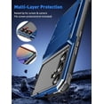 thumbnail image 4 of RIHJIN-for Samsung A54 5G Case Wallet 5 Credit Card Holder ID Slot Flip Cover Galaxy A54 Wallet Case Back Pocket Dual Layer Protective Hard Shell TPU Rubber Bumper for Samsung Galaxy A54 5G Blue, 4 of 4