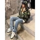 thumbnail image 2 of Sudadera con capucha de camuflaje estilo hip hop Y2k para hombre, sudadera de gran tamaño con cremallera, estilo gótico, 2 of 5
