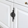thumbnail image 6 of 4 Cabinet Pulls,Half Round Black Cabinet Knobs,Matte Black Cabinet Pulls for Closets and Cabinets 2-1/2 Inch (64 mm), 6 of 8