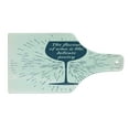 thumbnail image 2 of Wine Cutting Board, Wine Glass and Vintage Sun Burst Frame the Flavor is Like Delicate Poetry Words, Tempered Glass Cutting and Serving Board, Wine Bottle Shape, Night Blue White, by Ambesonne, 2 of 5