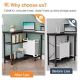 thumbnail image 6 of ODK 47 In Compact L Shaped Desk w/ Storage Shelves and Monitor Stand, Black, 6 of 8