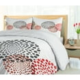 thumbnail image 5 of Ambesonne Abstract Duvet Cover Set, Circled Modern Dots, 2-Calking, Maroon Grey Red, 5 of 7