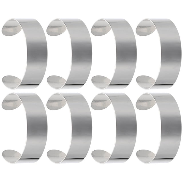 Pulsera de 8 piezas en blanco de brazalete ajustable brazalete de brazalete de acero inoxidable brazalete en blanco brazalete para fabricación de brazaletes