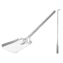 Worgeous Long Fireplace Fire Pit Campfire Poker Stick Fireplace Tongs Tool Sets Fireplace Shovel Log Grabber Camping Fireplace Tools for Indoor Outdoor Silver