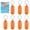 Orange, variant on Scheam Outdoor Floating Keychain,7 Pcs Boat Float Key Ring,Bright Color Waterproof Key Pendant,Oval Shape Key Holder,Water Sport Accessory,for Beach Pool Kayak Surfing Sailing (Multicolor)