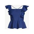 thumbnail image 5 of Sofia Jeans by Sofia Vergara Women's Mixed Media Peplum Top, 5 of 6