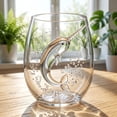 thumbnail image 5 of Artisanal Blue Ringed Octopus Glassware,2D Octopuses Stemless Wine Glasses, Handcrafted Marine Animal Bar Glass, Home Decor Gift for Coastal Lovers (Narwhal), 5 of 5