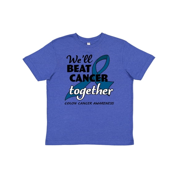 Inktastic We'll Beat Cancer Together- Colon Cancer Awareness Youth T-Shirt
