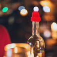 thumbnail image 3 of 20 Decoración navideña para botellas de vino (roja), 3 of 5