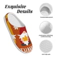 thumbnail image 5 of Haiem Happy Thanksgiving Three Gnomes Print Women's Fuzzy Memory Foam House Slipper Cozy Home Footwear Non-slip Winter Slippers-42/43, 5 of 7