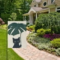 thumbnail image 2 of Yayeee Garden Flag 12" x 18" Double Sided Outdoor Yard Lawn Holiday Decorations, Black Cat Plants, 2 of 6