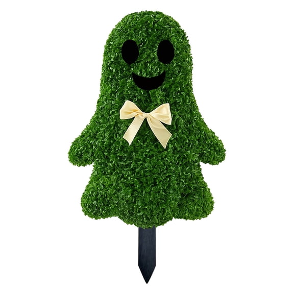 Green Plastic Halloween Ghost Card Slot Decorative Insert  Outdoor Yard and Garden Dcor for Festive Celebrations, 55CM