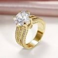thumbnail image 2 of 925 Silver,Gold Plated Rings Gift Cubic Zircon Wedding Gorgeous Jewelry Sz 6-10, 2 of 7