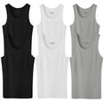 thumbnail image 2 of 12 Pack Men's 100% Cotton Ribbed Plain Tank Tops Athletic A-Shirts Undershirts Plain Mix Size:Small, 2 of 6