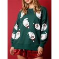 thumbnail image 1 of Sudadera con lentejuelas de hombre de jengibre de Navidad para mujer, sudadera con cuello redondo con pompones y color rosa para mujer, Año Nuevo 2024, 1 of 5