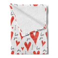 thumbnail image 2 of Love Soft Flannel Fleece Throw Blanket, Hand Written I Love You Phrases Heart Valentines Day Inspiration, Cozy Plush for Indoor and Outdoor Use, 70" x 90", Vermilion Black White, by Ambesonne, 2 of 5