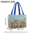 thumbnail image 7 of Pzuqiu Floral Embroidered Women's Large Quilted Tote Bags Reversible Lightweight Blue Shoulder Handbags for Work, Shopping, Travel, College, Everyday Use, 7 of 7
