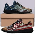 thumbnail image 3 of Deer Hunting American flag Shoes Sneakers Black Size 9, 3 of 7