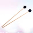 thumbnail image 4 of 2pcs Black Drum Mallet for Percussion Instruments Synthetic Material Wool Felt Head Durable Design, 4 of 8