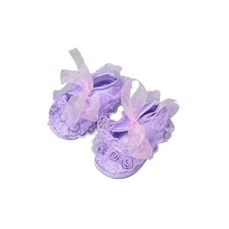 

Gomelly Infant Loafer Flat Lace Up Princess Crib Shoes Prewalker Mary Jane Flats Fashion Mocassins Newborn Baby Girls Walking Shoe Purple 4C