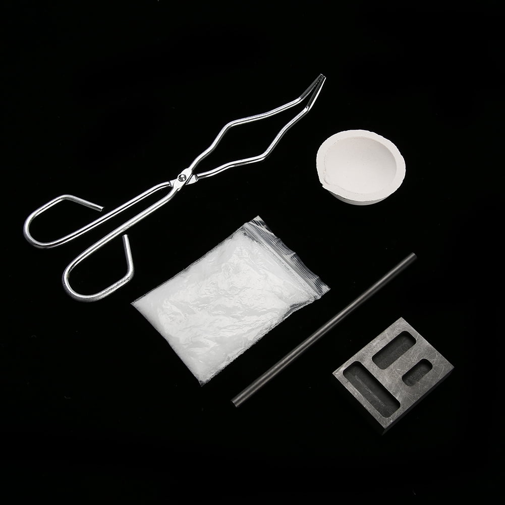 Silica Crucible, Borax, Crucible Tong Graphite Rod, Melting Kit Mould Set For Gold For Silver