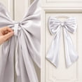 thumbnail image 4 of White Bow Decor, 40 x 24 Inches Large Big White Bow Party Decorations for Backdrop Birthday Wedding Bride, Huge Satin Ribbon Tie Hanging Wall Decor, 4 of 7