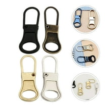 ROSENICE Heavy Duty Zipper Pull Tab Metal Rectangular for Clothes Bags Shoes Repair and Replacement