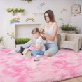 thumbnail image 3 of Alfombra LOCHAS Luxury Fluffy Rainbow 91x152 cm Rosa, 3 of 5