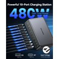 thumbnail image 2 of Bloque de cargador USB C Rocoren de 10 puertos 480 W PD 100 W Gan Fast, 2 of 7