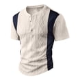 thumbnail image 3 of ’s Summer Knit Patchwork Short Sleeve T Shirt For Everyday Comfort And Style, 3 of 4